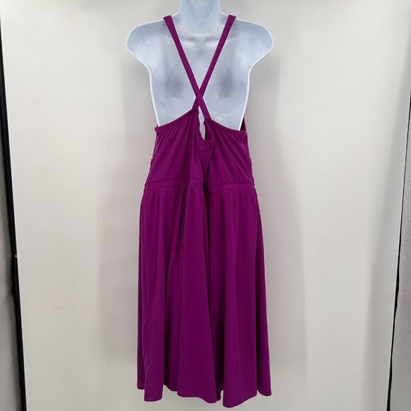 Torrid Plus Criss Cross Back High Neck Purple Dress - Picture 3 of 9